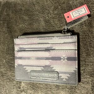 NWT Simply Southern Aztec Zippered Mini Card Holder